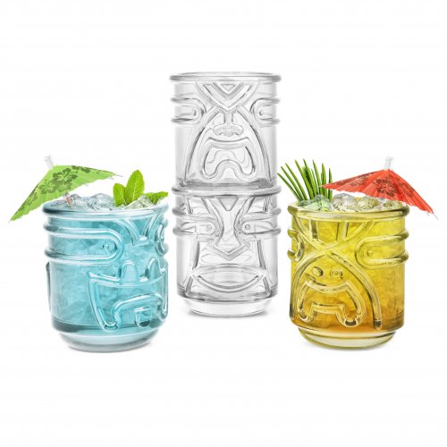Tiki Tumbler Glasses - Set of 4