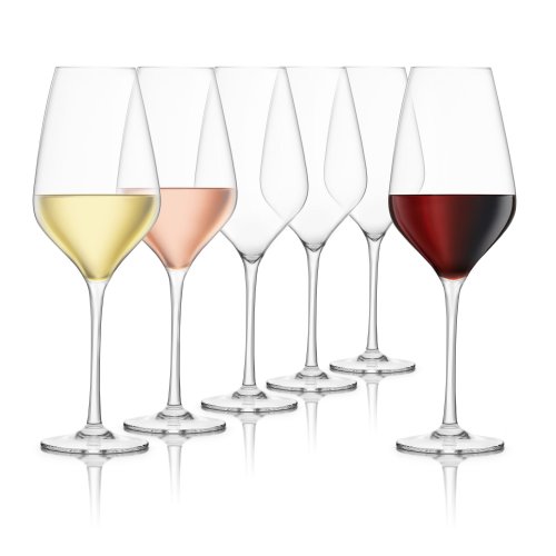 Everyday Lead-Free Crystal Wine Glasses - Set of 6